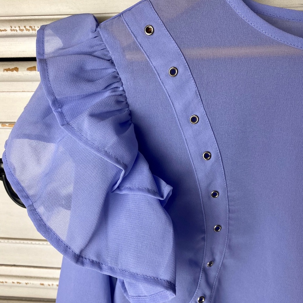 ASOS Sheer Ruffled Blouse - Picture 2 of 5